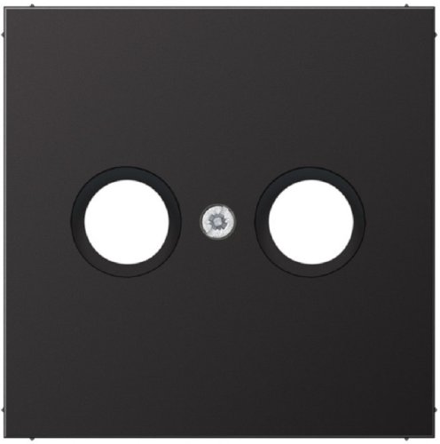 Лицевая панель Jung LS990 metal для 2-м. розетки TV+R алюминий темный фото Лицевая панель Jung LS990 metal для 2-м. розетки TV+R алюминий темный картинка